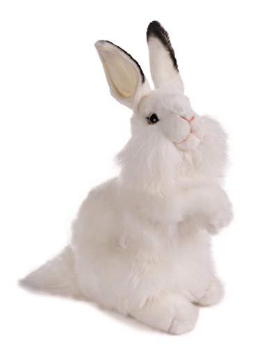 Lapin en peluche Hansa de 13 pouces, blanc