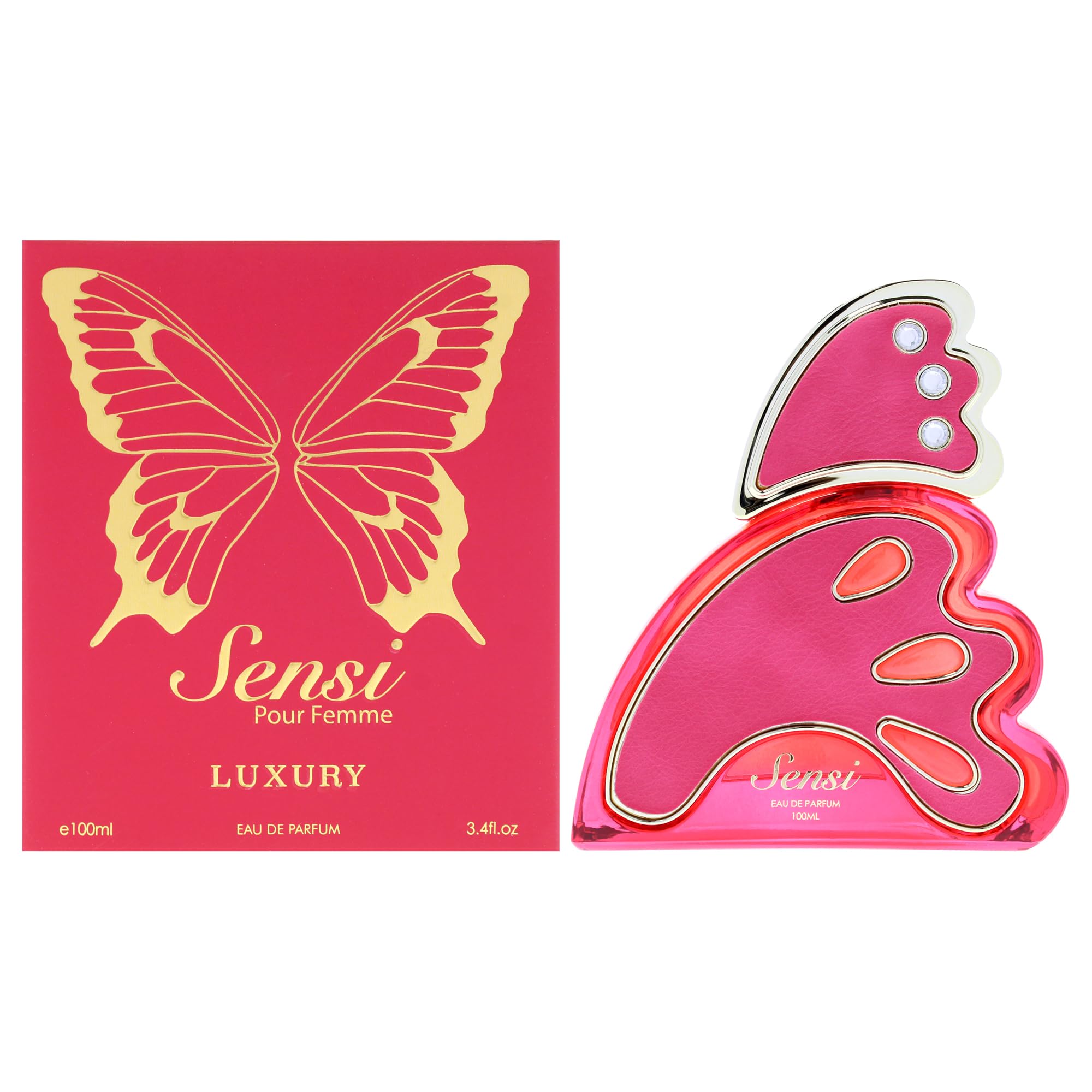 Khalis Sensi Luxury Collection Eau de Parfum for Women, Oriental Floral Fragrance with Bergamot Jasmine Rose Amber and Oud, 3.4 oz Spray