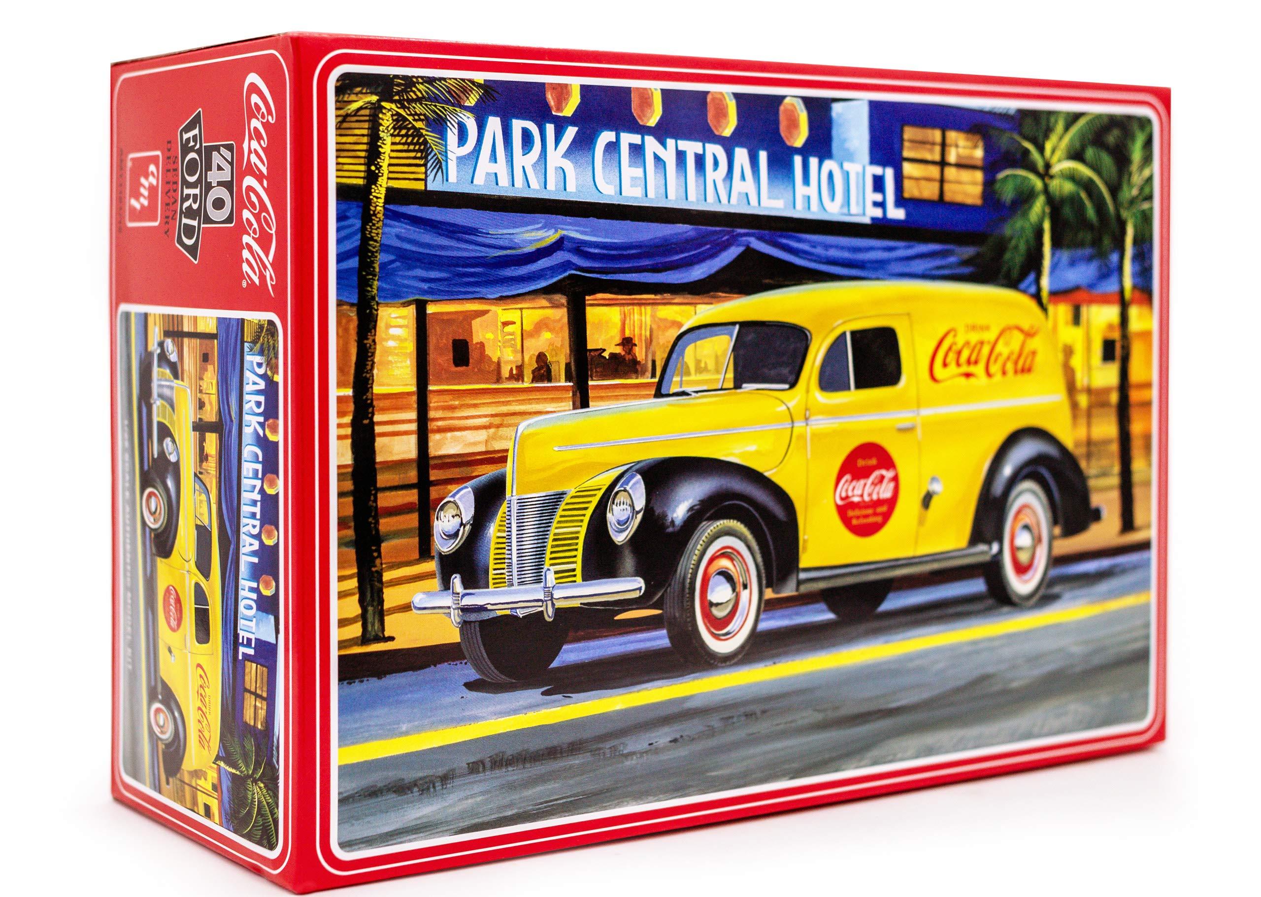 Sedán de reparto AMT 1940 Ford Coca-Cola: maqueta a escala 1/25: vehículos antiguos para construir para niños y adultos