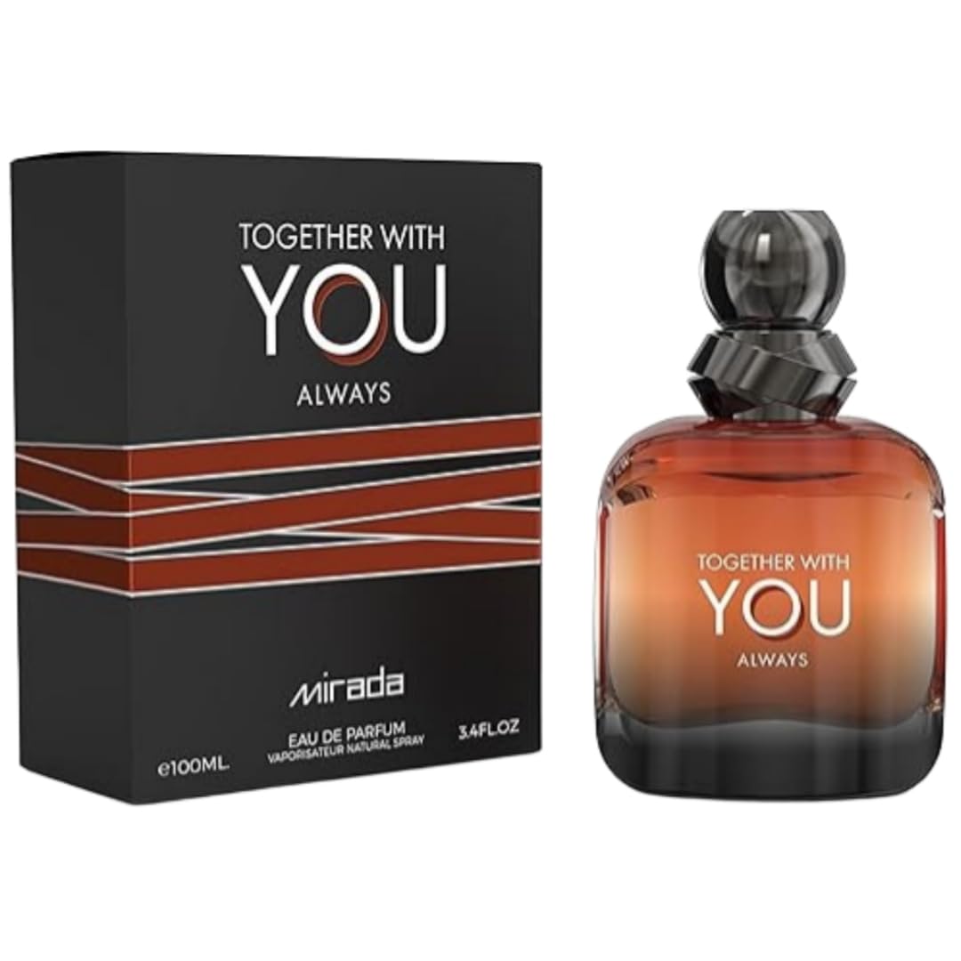 MIRADA Together With You Always Eau de Parfum Spray for Men, 3.4 Fl Oz (100 mL)