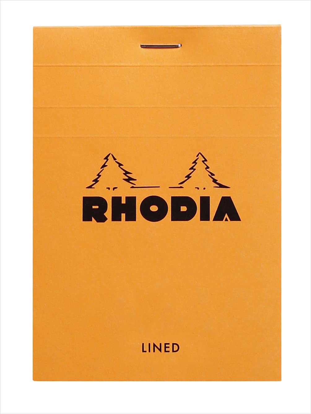 Bloc de notas Rhodia con grapas, con líneas, 80 hojas, 3 3/8 x 4 3/4, tapa naranja