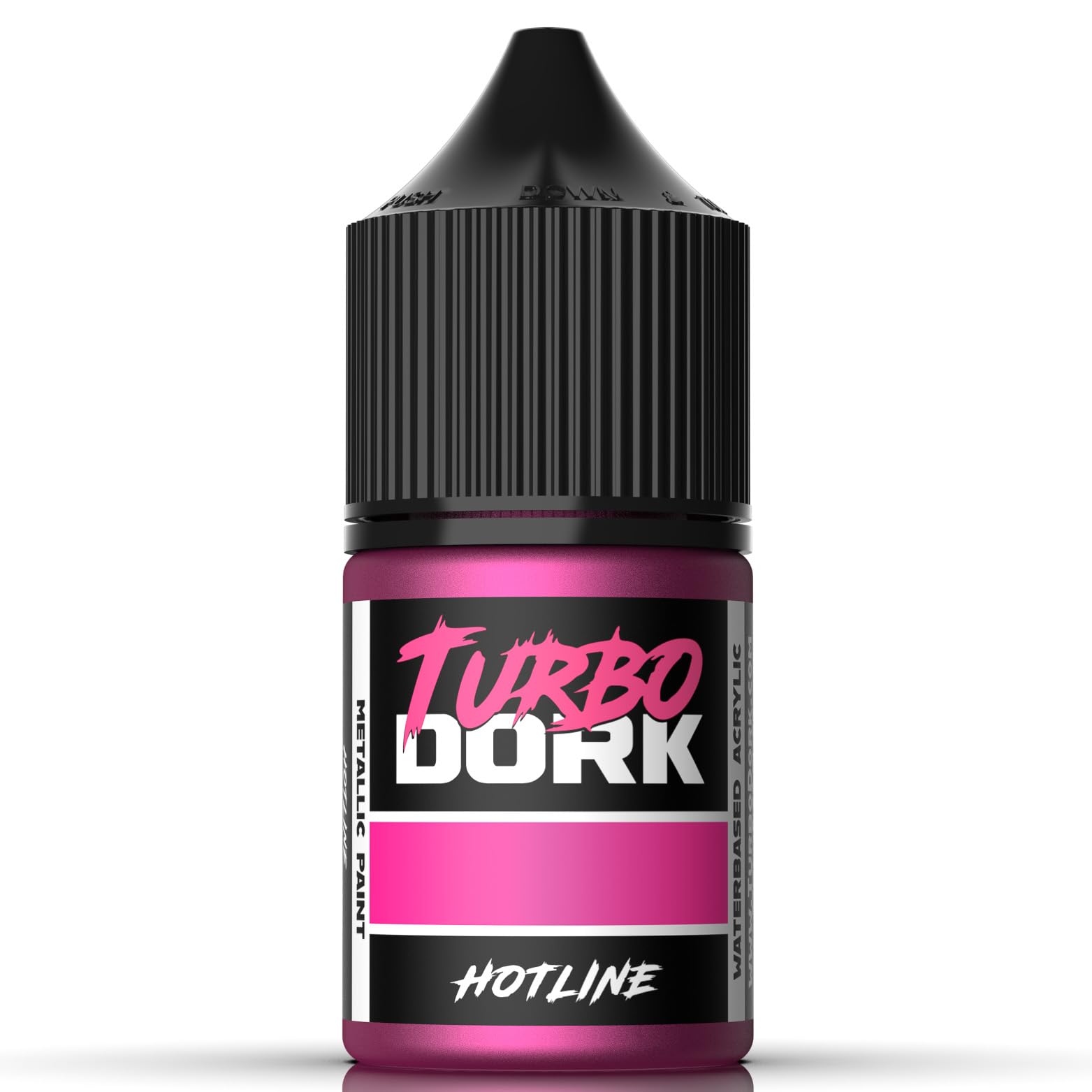 Turbo Dork Hotline Metallic Acrylic Paint 22ml Bottle - Water-based Non-Toxic Metallic Finish Paint