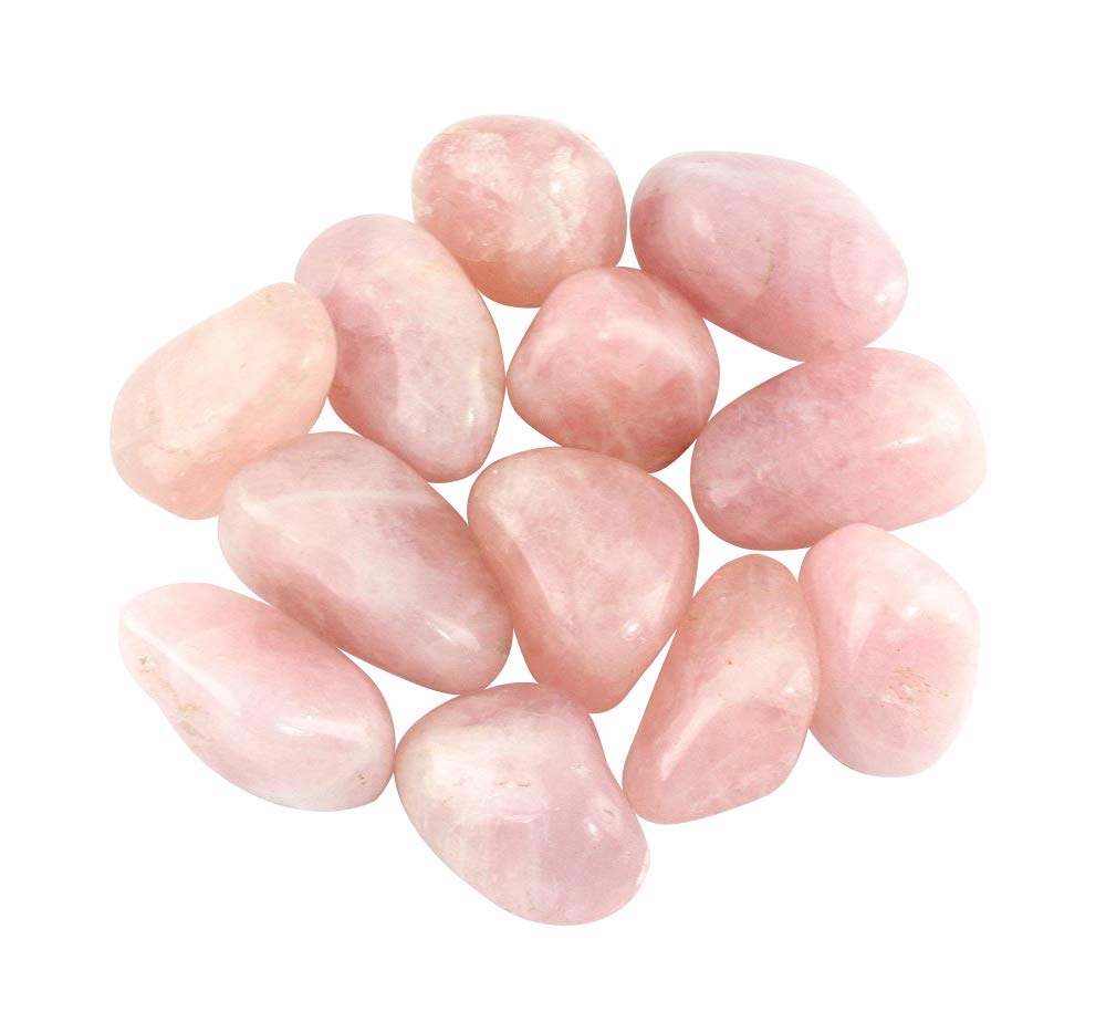 Pierres de quartz rose polies - Grandes 1 à 1,5 pouces - 1 livre