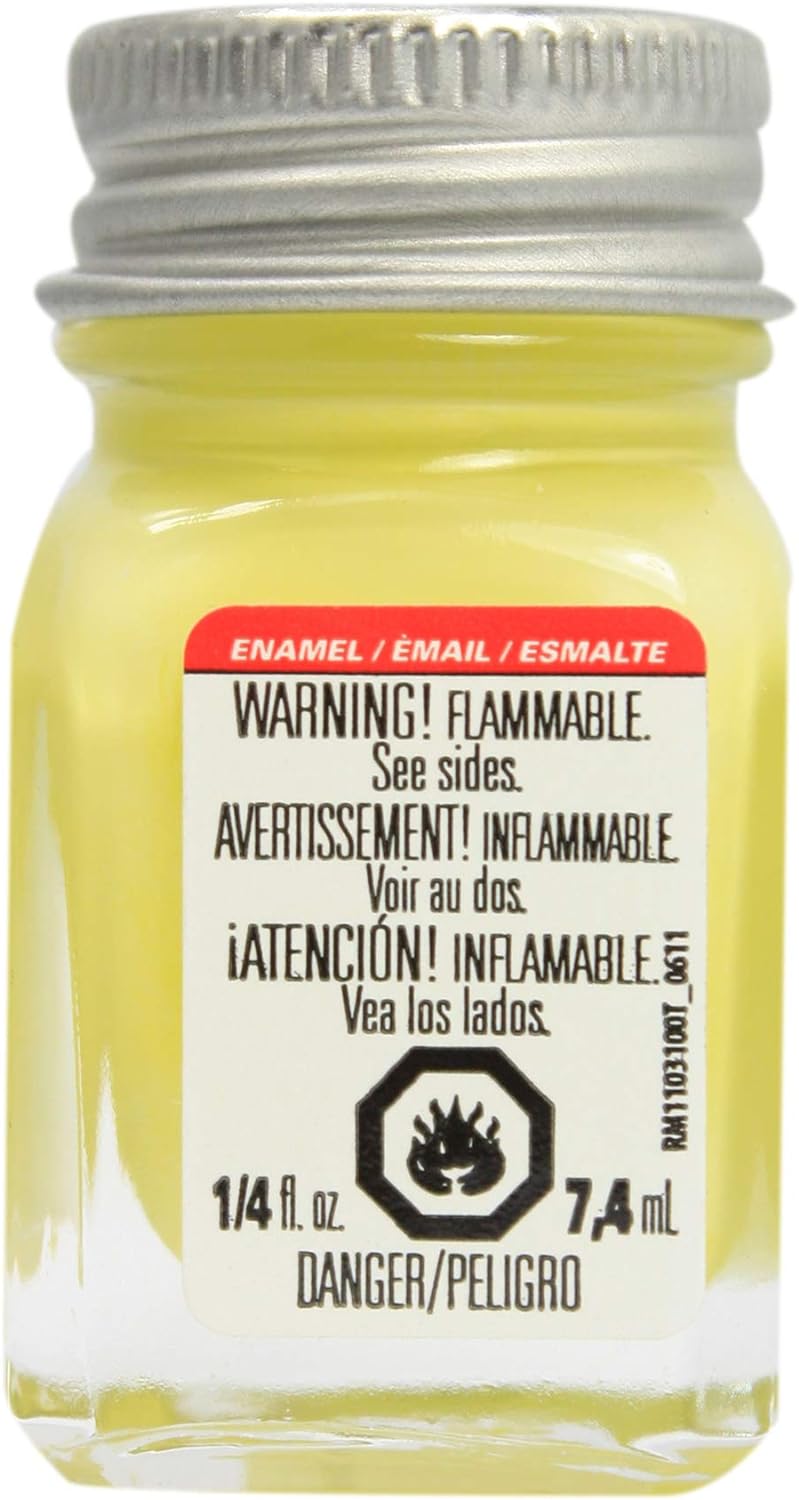 Enamel 1/4oz Light Yellow by Testor Corp., 1/4 oz bottle