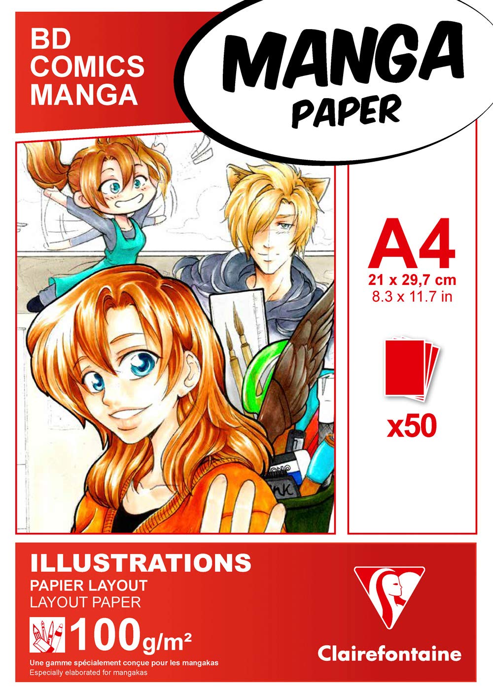 Clairefontaine Anime Drawing Paper - Illustration Pads - 8 x 12