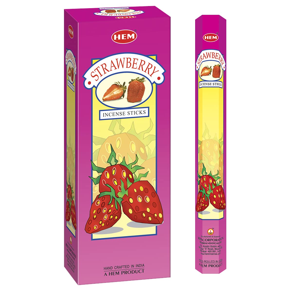 Hem Strawberry Incense Sticks - 120 Stick Bulk Box (6 Inner Tubes of 20)