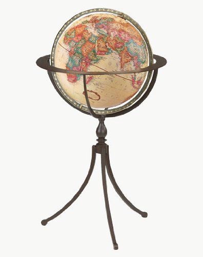 Replogle Marin Floor Globe, Antique 16"
