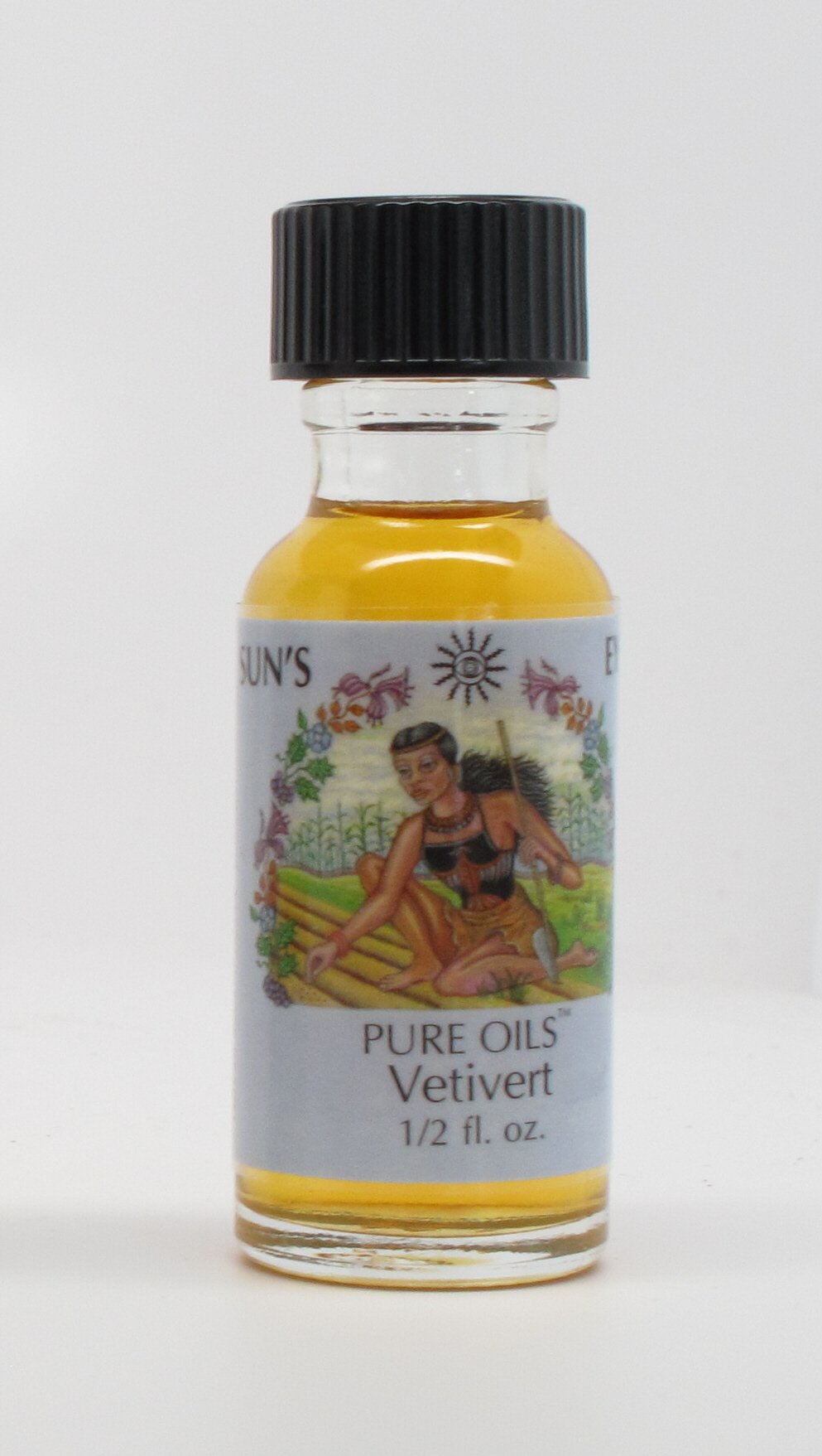 Sun's Eye Vetivert Herbal Fragrance Oil - 1/2 Ounce Bottle