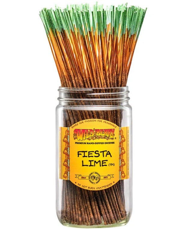 Wild Berry Fiesta Lime Incense Sticks, 100 Count Hand-Dipped Aromatic Incense