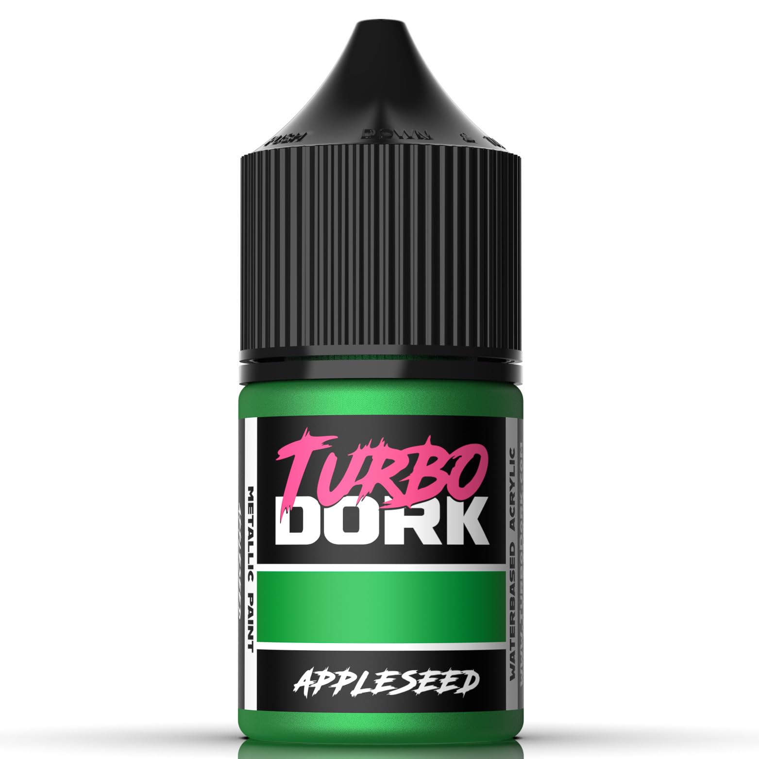 Turbo Dork Apple Seed Metallic Acrylic Paint 22ml Bottle - Water-Based Non-Toxic Metallic Finish Paint