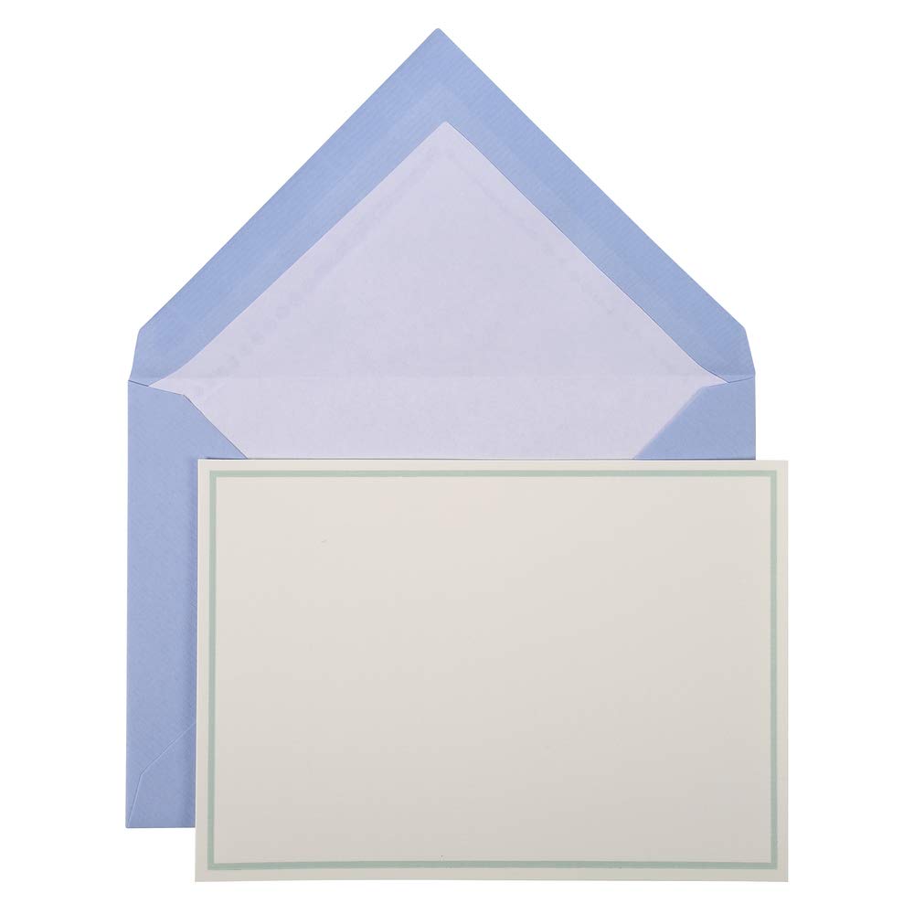 Juegos de borde simple G. Lalo - 10 tarjetas/sobres - 4 1/4 x 6 - Azul