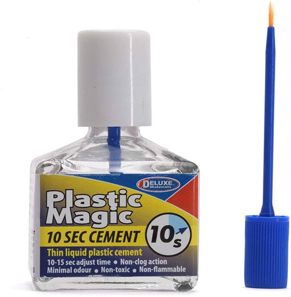 Deluxe Materials Plastic Magic Liquid Plastic Cement, 40ml Precision Model Adhesive