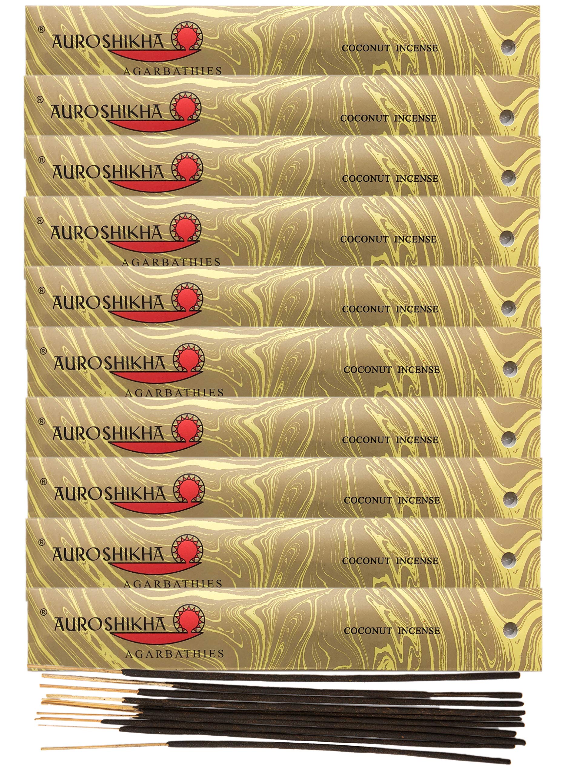 (10-Pack) Auroshikha Coconut Incense 10 Sticks