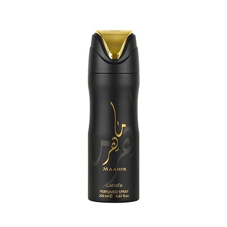 Lattafa Maahir Perfumed Body Spray 6.7 Ounce (200 ml)
