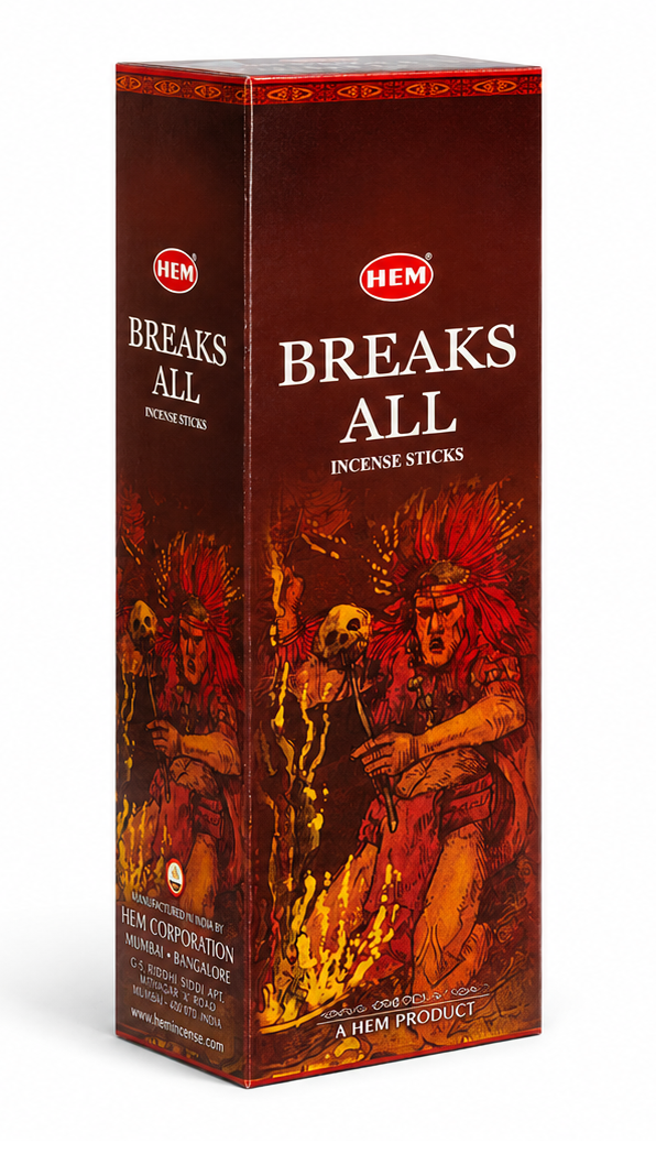 Incienso Hem Breaks All, caja de 120 varillas