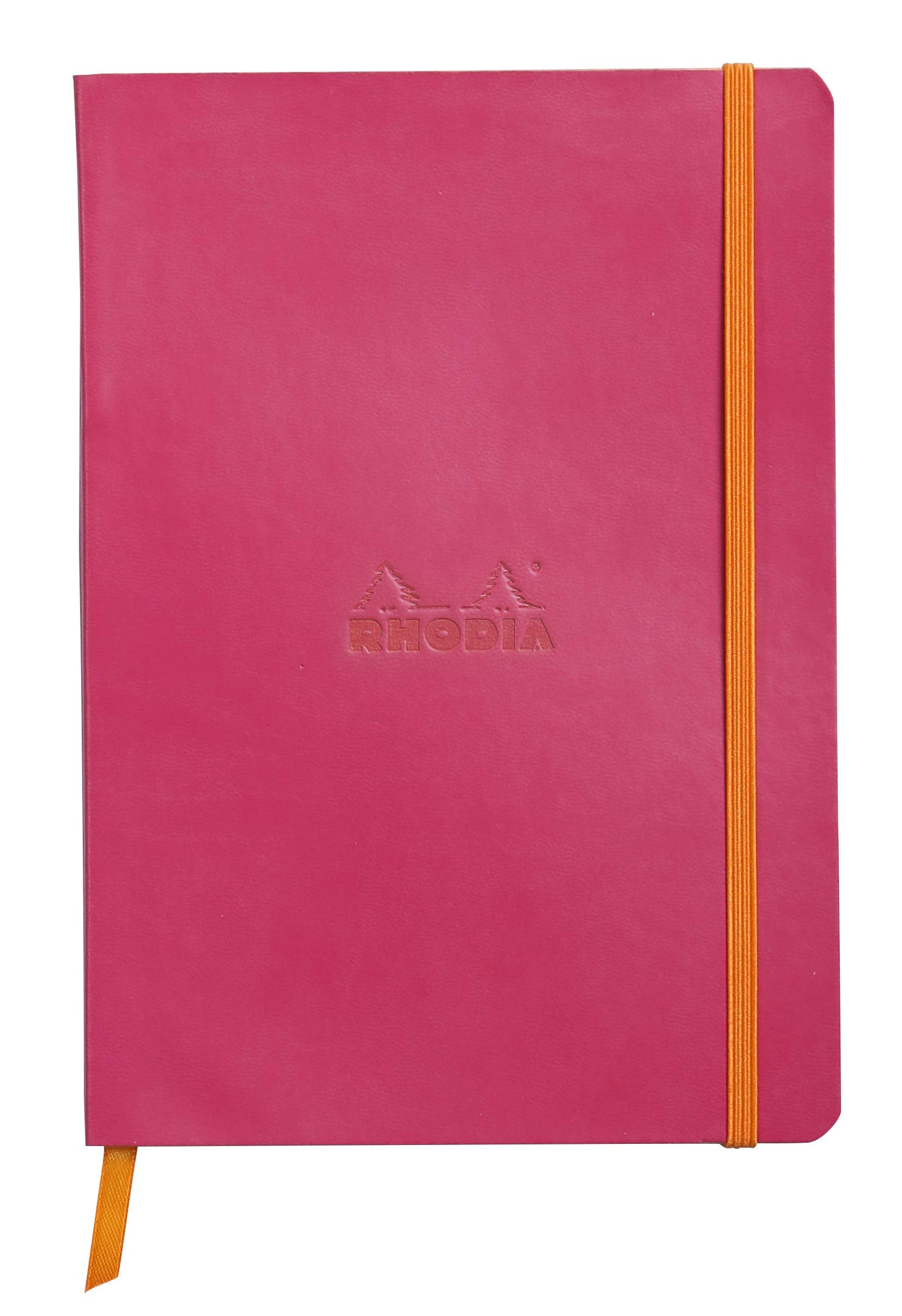 Carnet de notes Rhodia Rhodiarama Soft - 80 feuilles à pois - 6 x 8 1/4 - Framboise