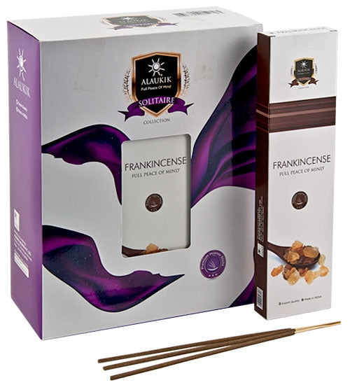 Alaukik Premium Incense Sticks Solitaire Collection Frankincense - 50 grams (12-Pack)