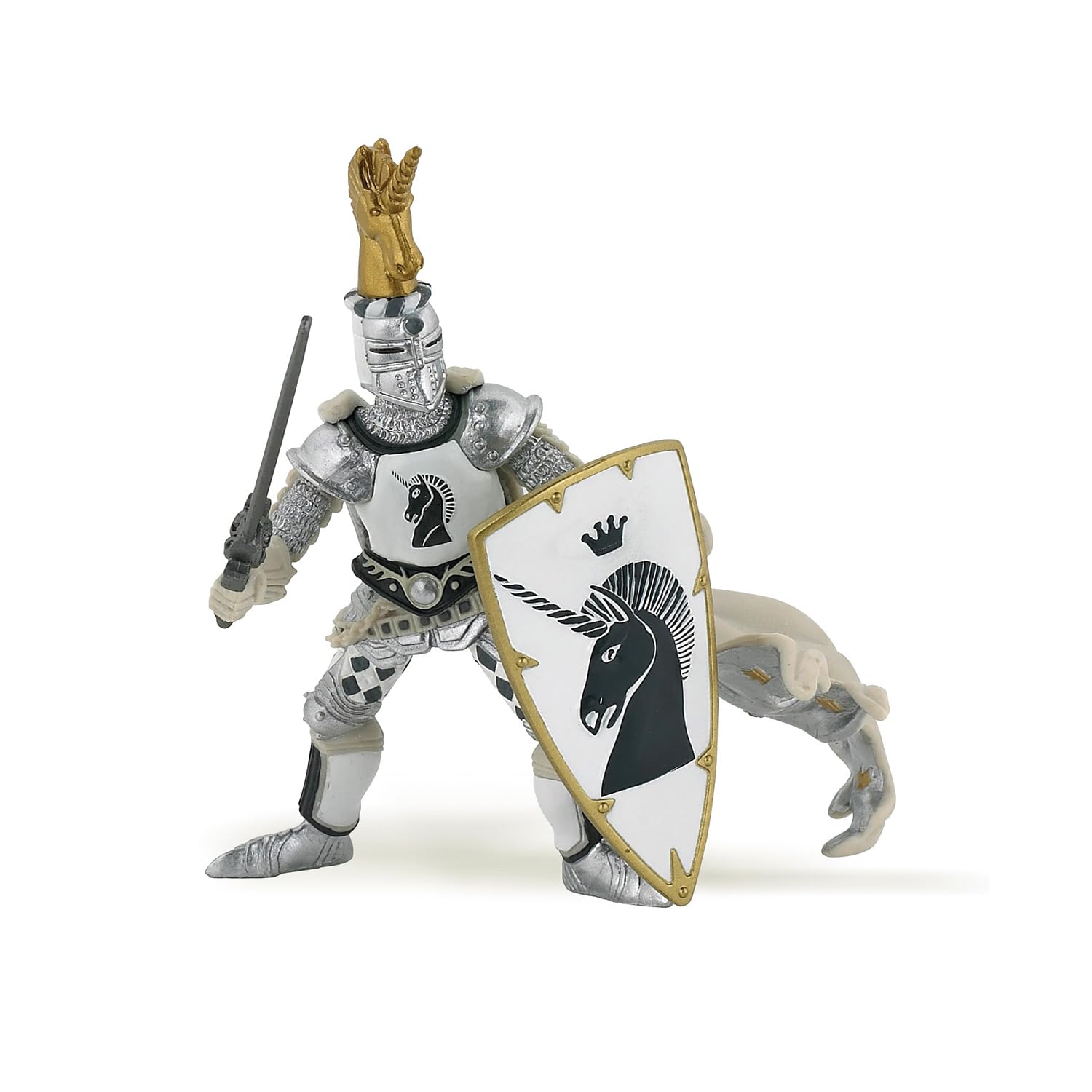 Papo Weapon Master Unicorn - Hand Painted Figurine - Heirloom Quality Collectible (39915)