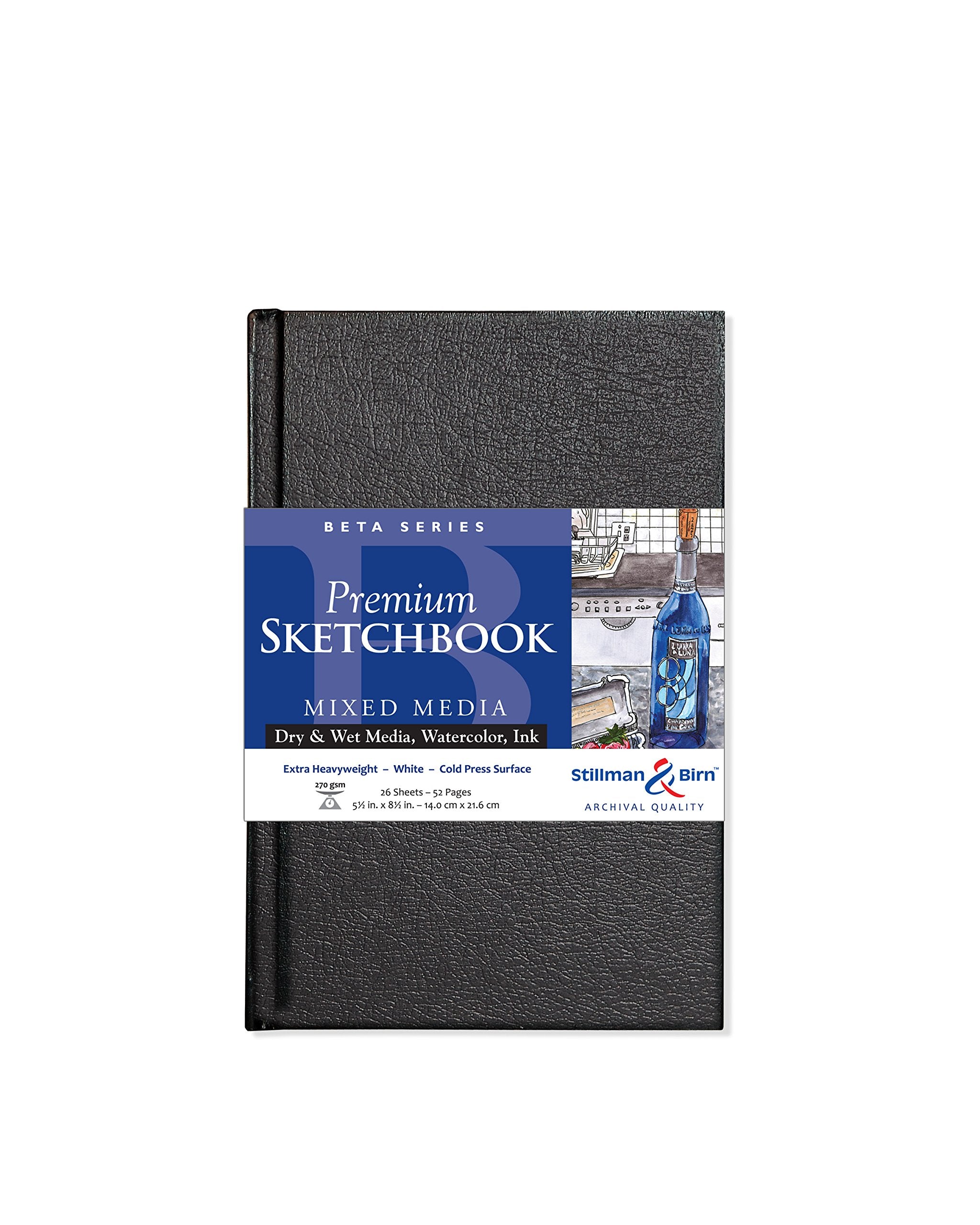 Stillman & Birn Beta Series - Hardbound Sketchbook - Portrait 5 x 8 - 270gsm White Paper
