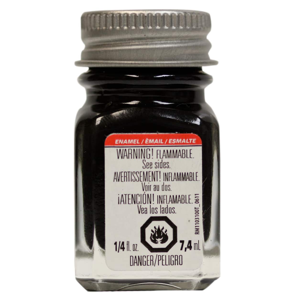 Peinture émaillée noire mate pour maquettes en plastique