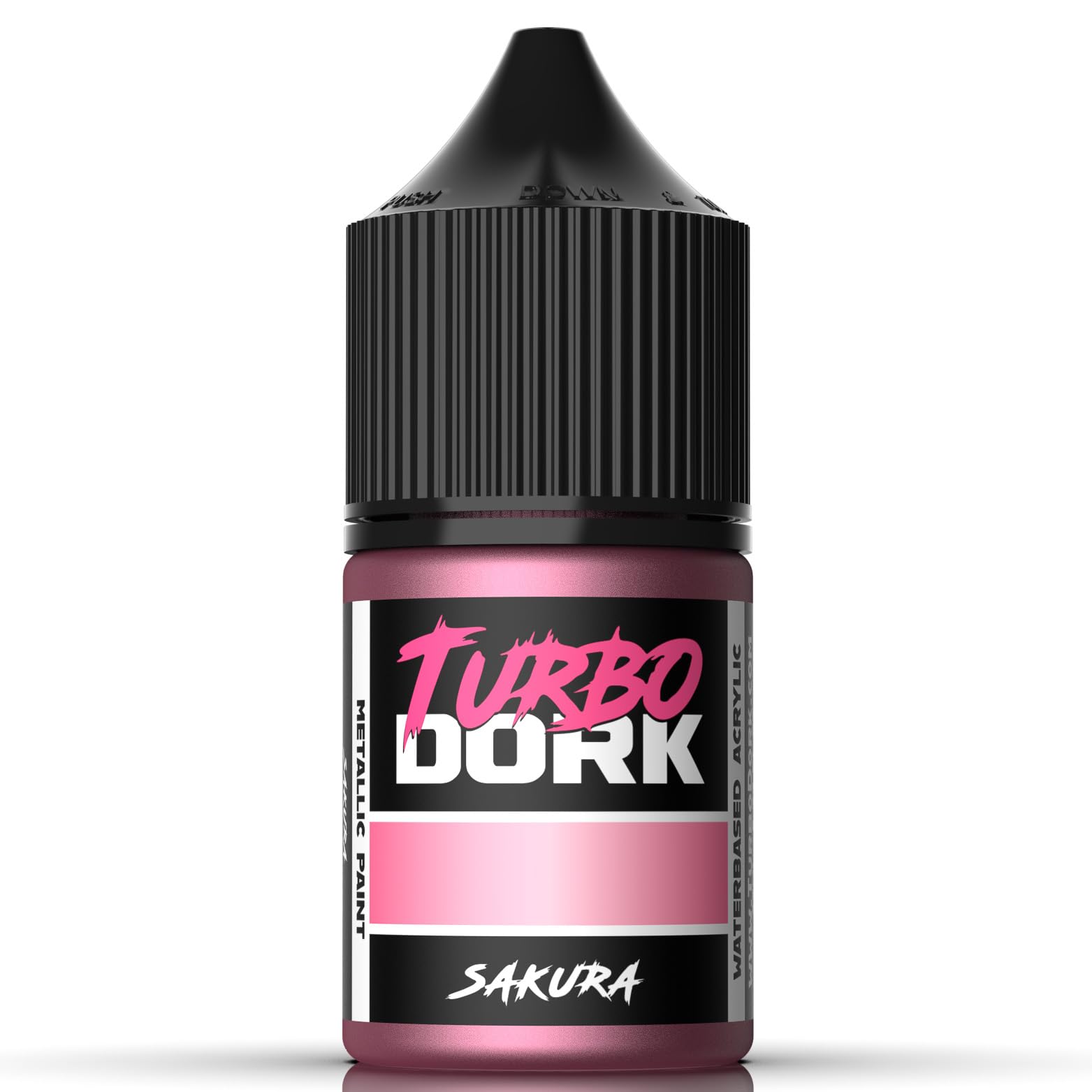 Turbo Dork Sakura Metallic Acrylic Paint 22ml Bottle - Water-based Non-Toxic Metallic Finish Paint