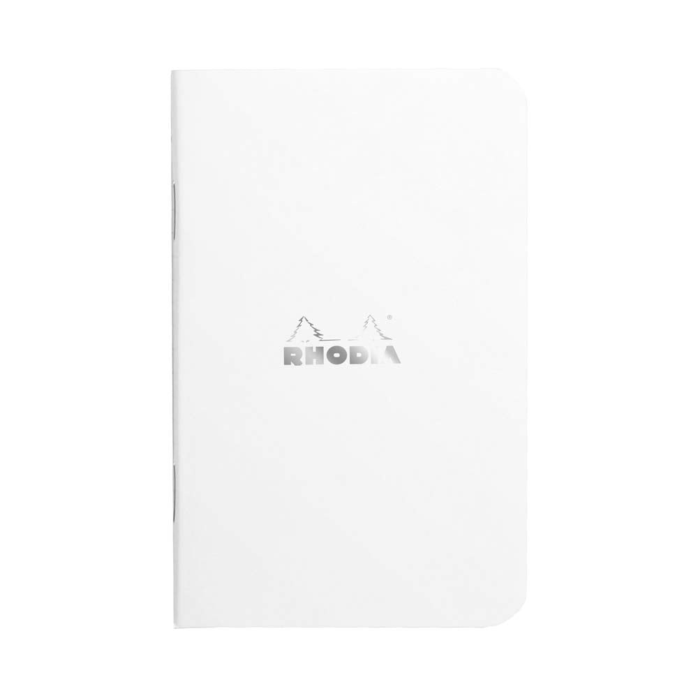 Carnet de notes Rhodia Slim Staplebound - Graph 24 feuilles - 3 x 4 3/4 - Couverture blanche