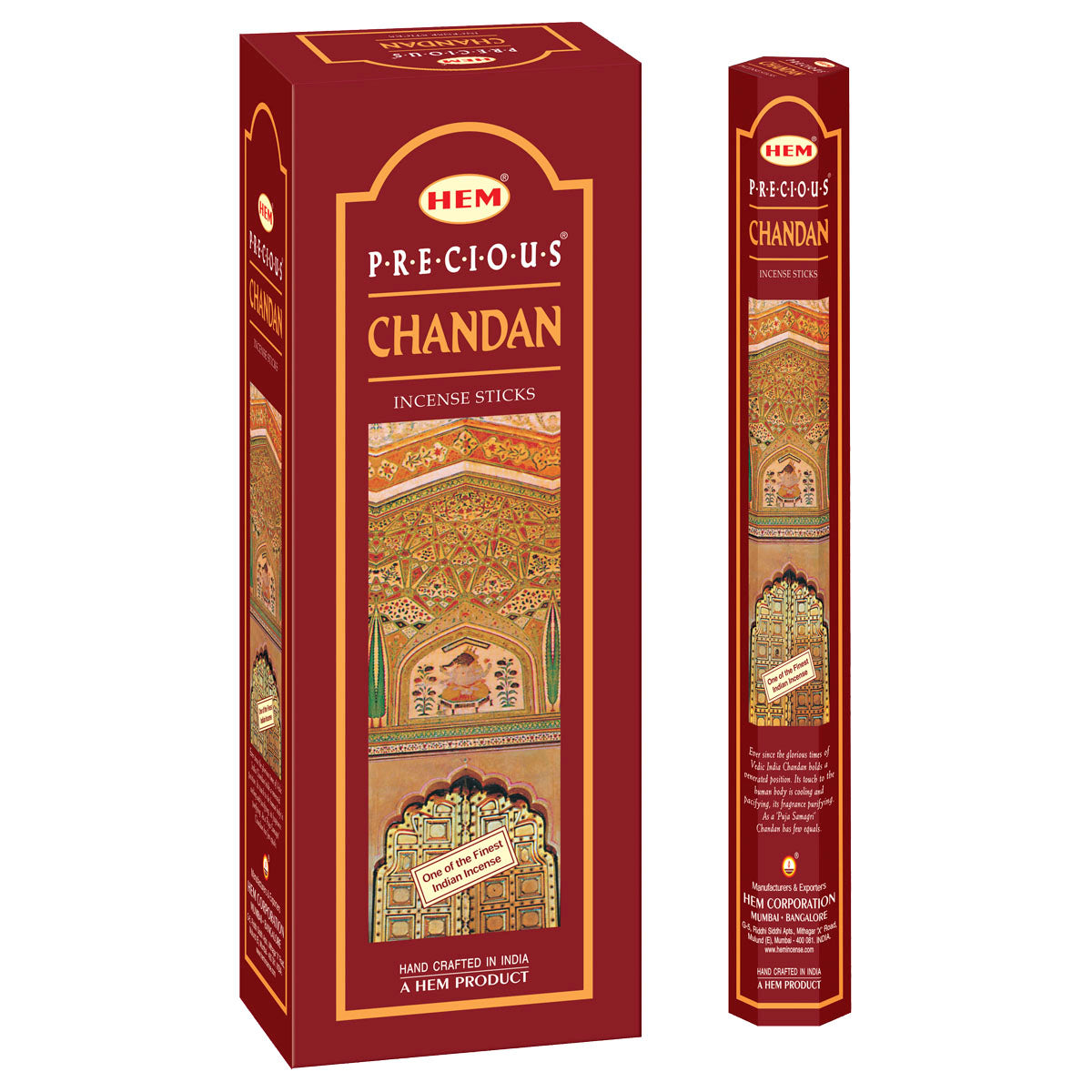 Hem Precious Chandan Incense Sticks - 120 Stick Bulk Box (6 Inner Tubes of 20)