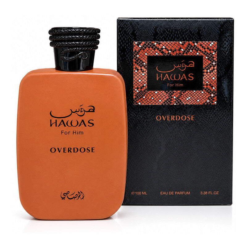 Rasasi Hawas Overdose Eau de Parfum, 3.38 Oz (100ml)