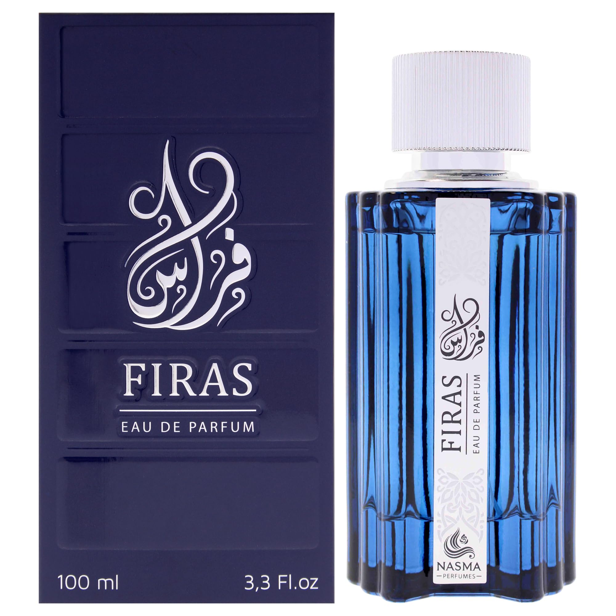 Nasma Firas Eau de Parfum for Men, Woody Aromatic Fragrance with Fresh Notes and Warm Depth, Masculine Daily Scent, 3.3 oz Spray