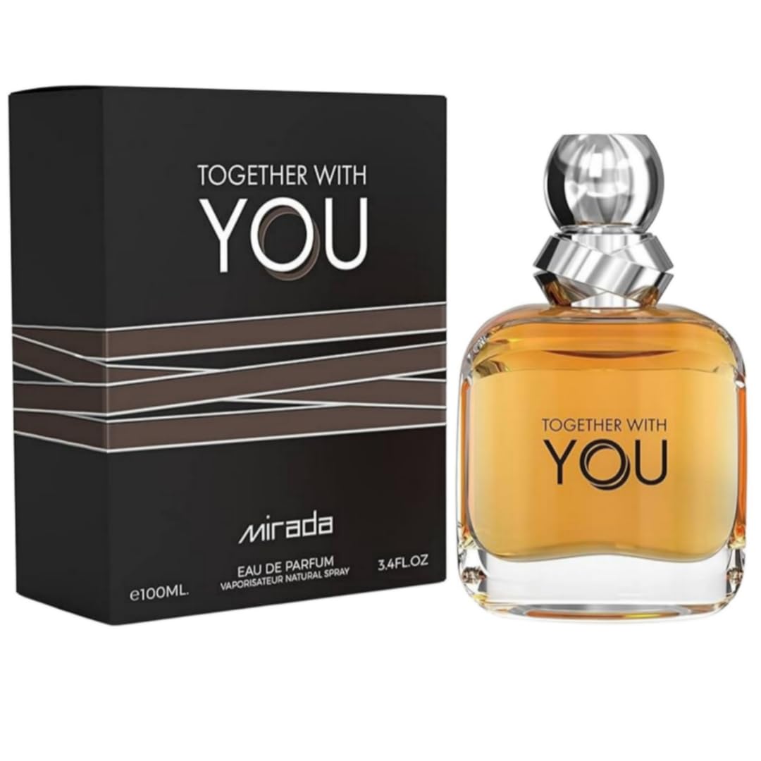MIRADA Together With You Eau de Parfum Spray for Men, 3.4 Fl Oz (100 mL)