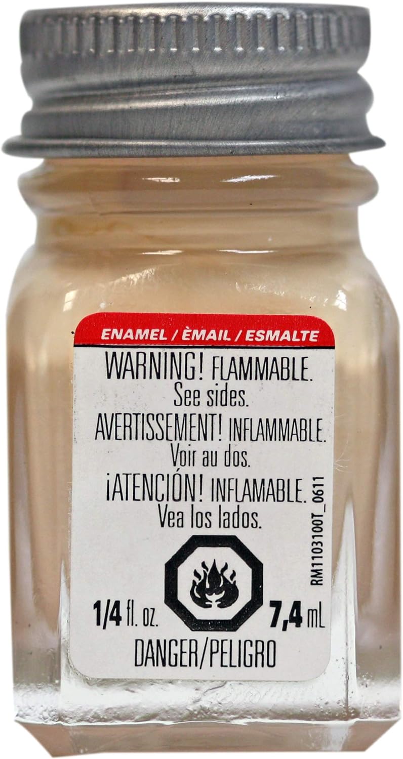 Pintura de esmalte Testors, crema brillante, botella de 1/4 oz