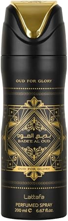 Lattafa Badee Al Oud Oud for Glory Deodorant Spray 6.7 Ounce (200 ml)