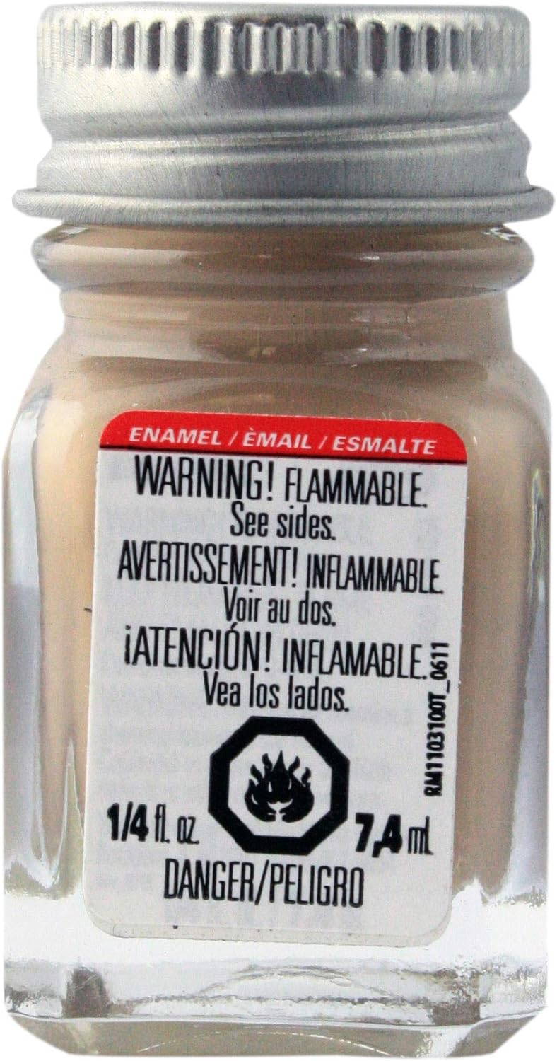 Pintura de esmalte Testors, bronceado mate, botella de 1/4 oz