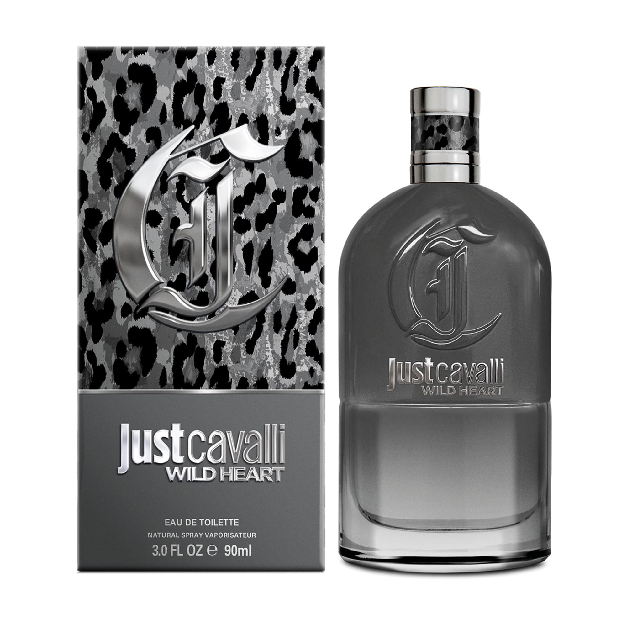 Just Cavalli Wild Heart Eau de Toilette for Men Spicy Woody Ambery Masculine Scent 3.0 oz Spray