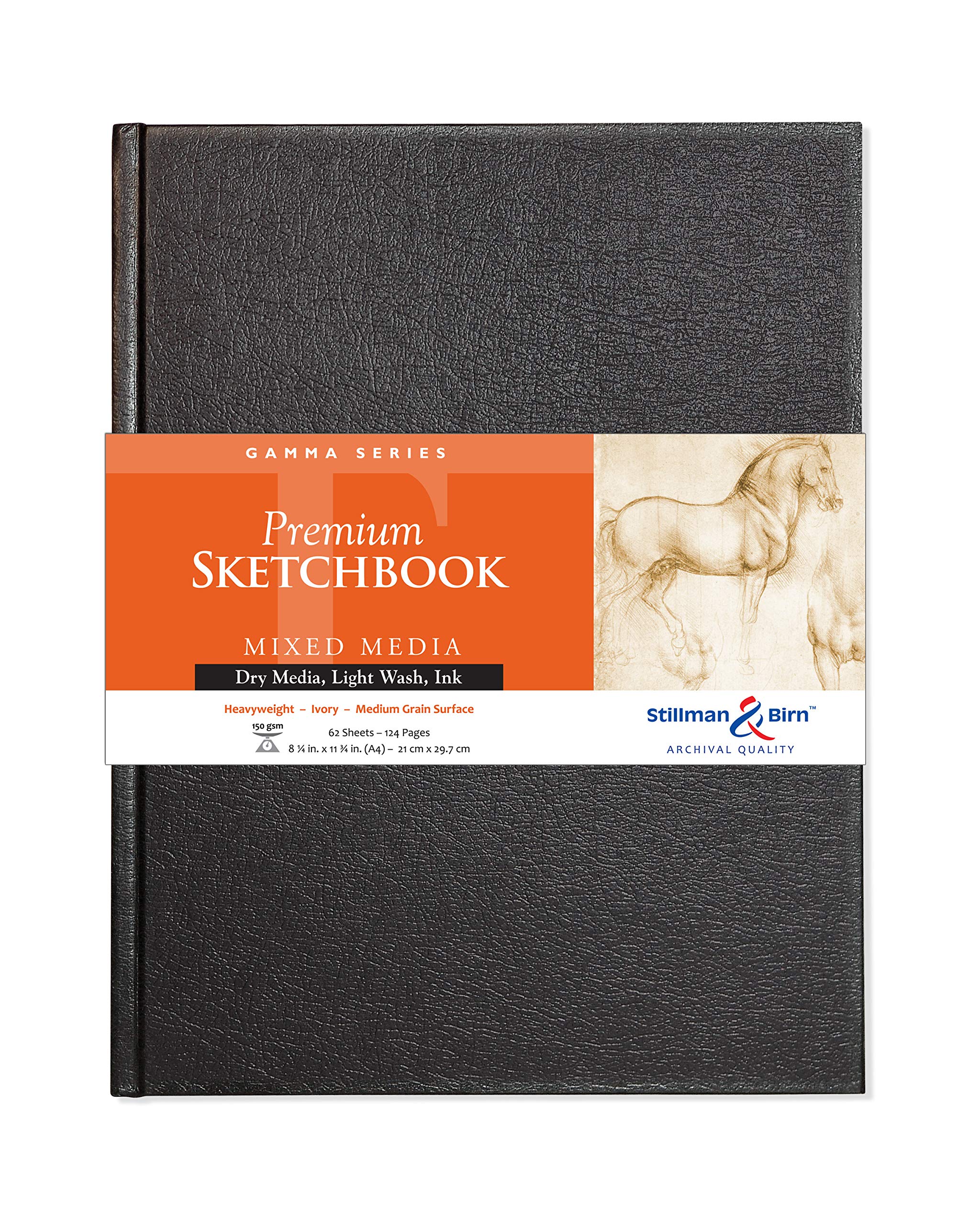 Stillman & Birn Gamma Series - Hardbound Sketchbook - Portrait 8 x 11 A4 - 150gsm Ivory Paper
