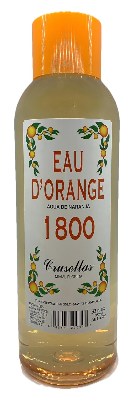 Crusellas Legitima Agua de Kolonia 1800 Orange (Naranja) Splash Cologne 33 Fl Oz