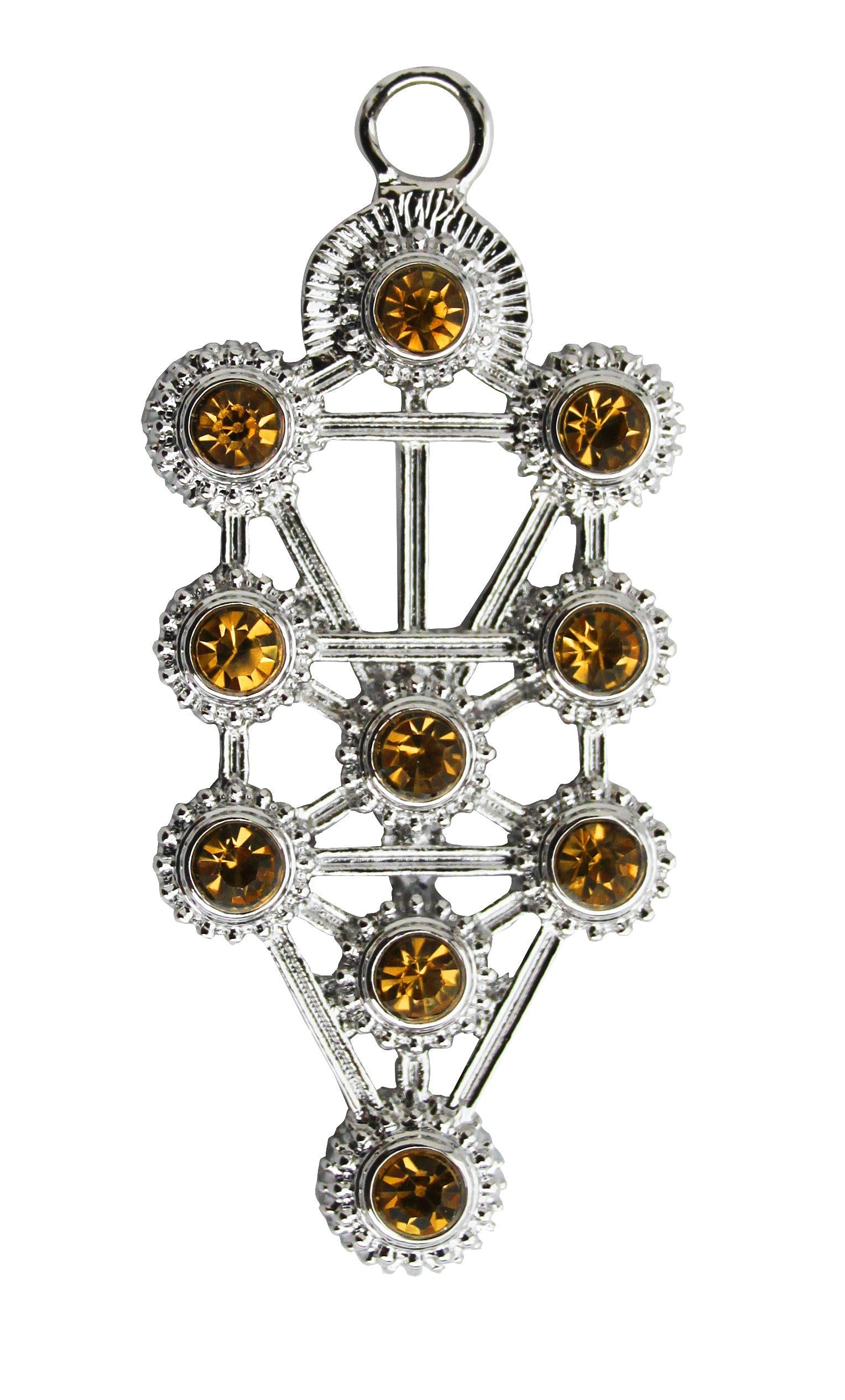 Colgante con amuleto talismán para iluminación espiritual del Árbol de la Vida de la Cábala Mística