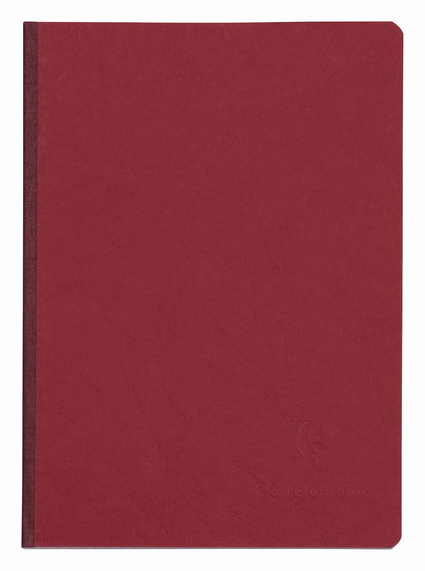 Cahier relié Clairefontaine avec élastique - 96 feuilles lignées - 6 x 8 1/4 - Rouge