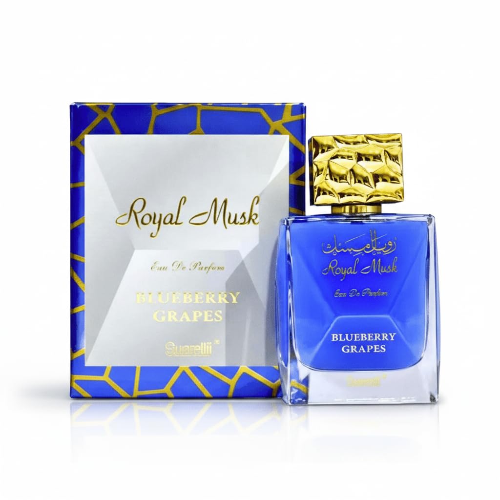 Surrati Royal Musk Blueberry Grapes Eau de Parfum, Unisex, 3.4 Oz