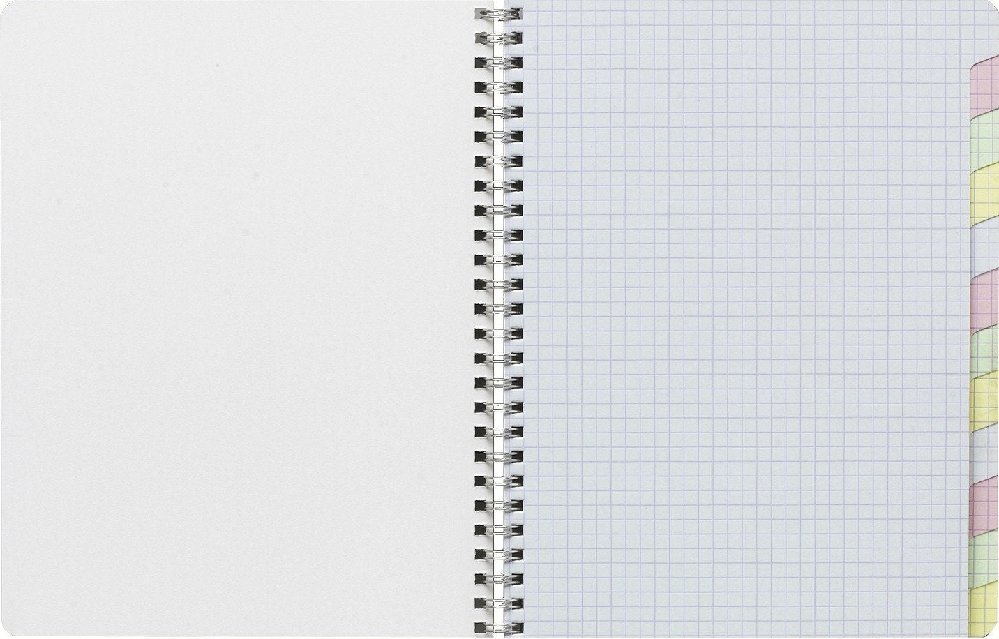 Cuaderno de espiral Clairefontaine - Gráfico con 12 pestañas, 60 hojas - 6 3/4 x 8 3/4