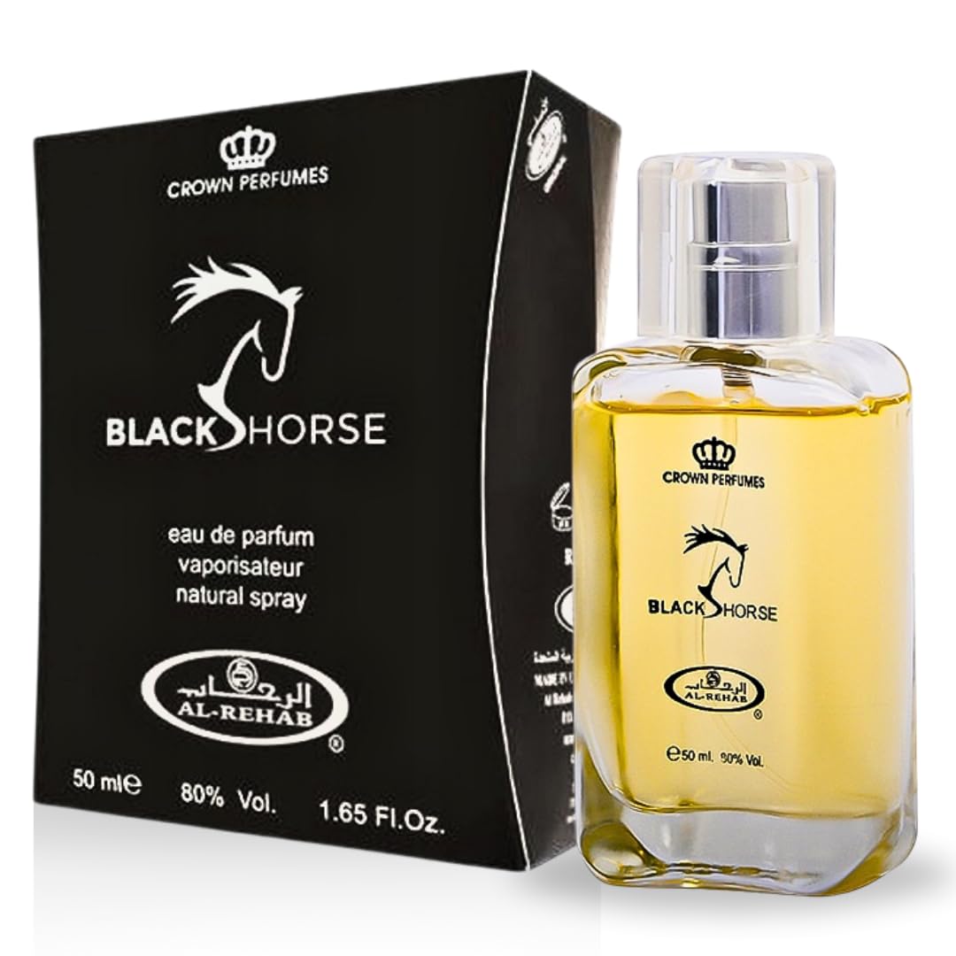 Al Rehab Black Horse Eau de Parfum Spray 50 ml (1.65 Fl Oz)