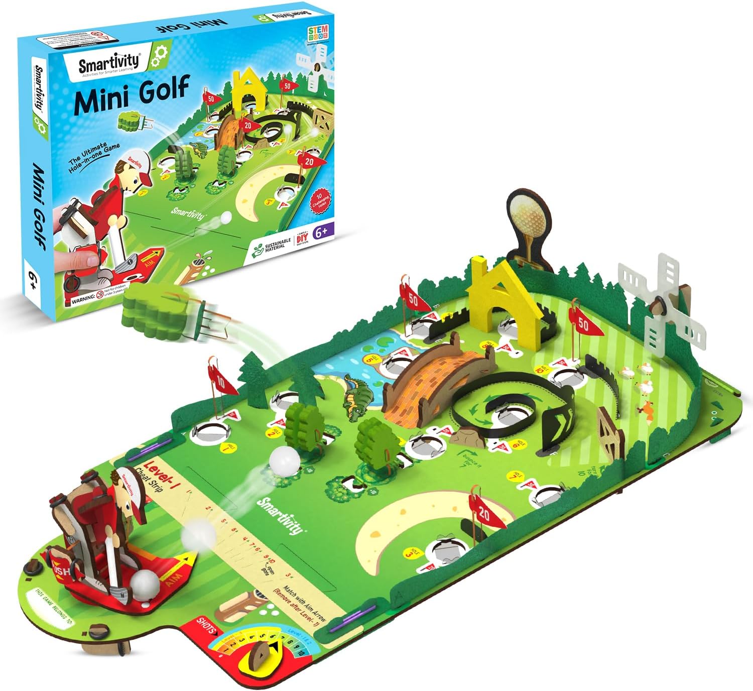Smartivity DIY Mini Golf STEM Building Kit for Kids Ages