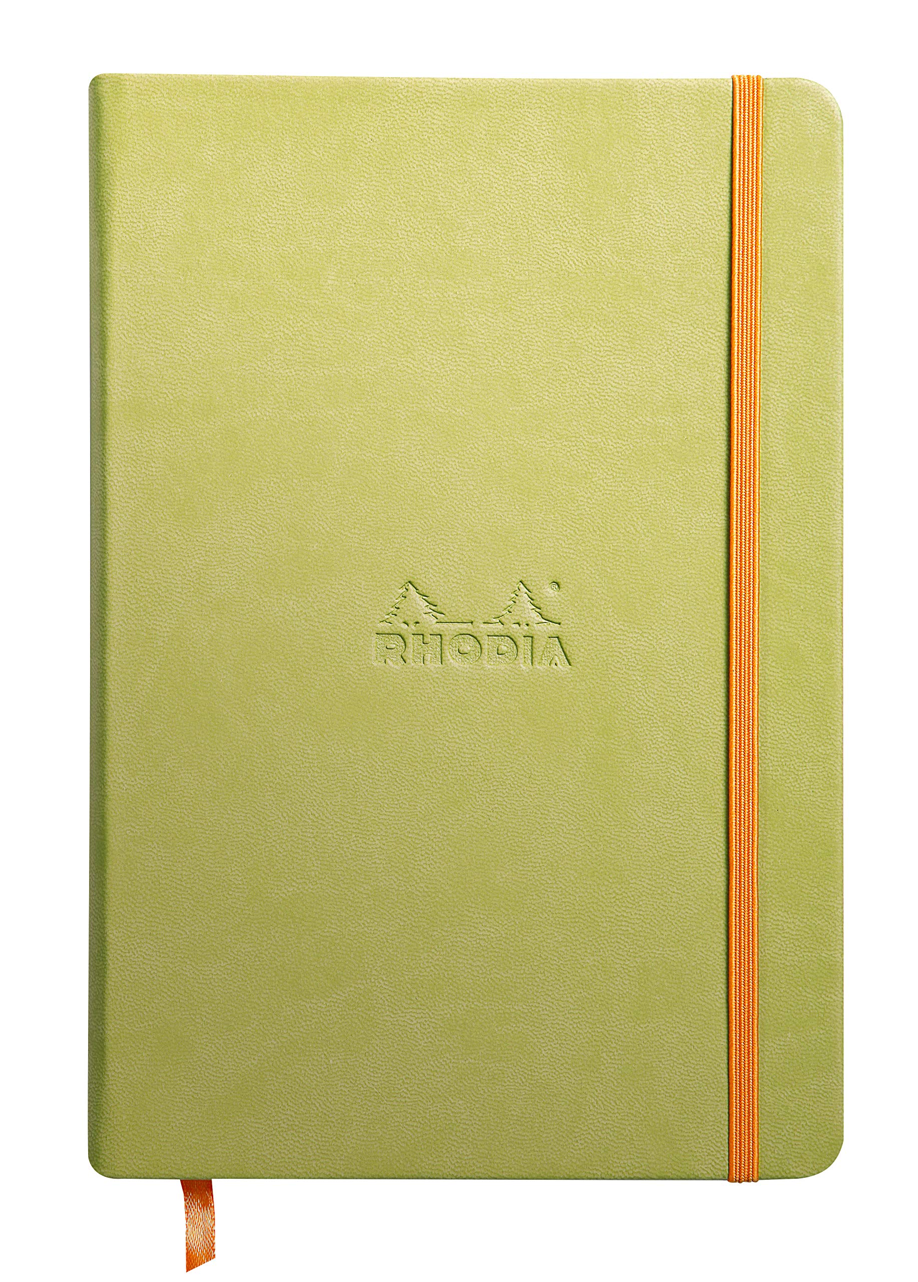 Cuaderno web Rhodia Rhodiarama - Rayado 96 hojas - 5 1/2 x 8 1/4 - Tapa anís