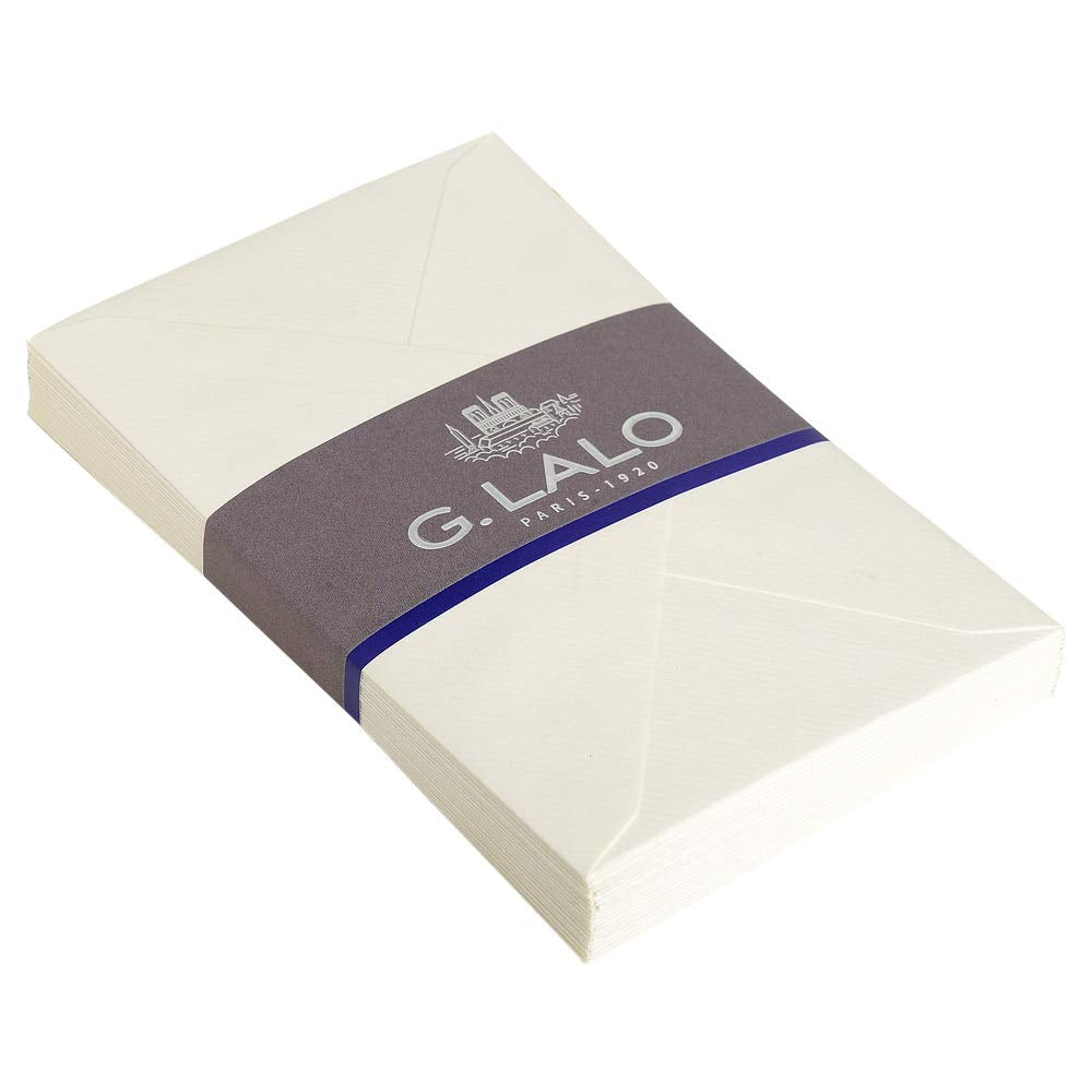 G. Lalo "Verg de France" 25 sobres a juego 11 - 4 1/2 x 6 1/4 - Blanco