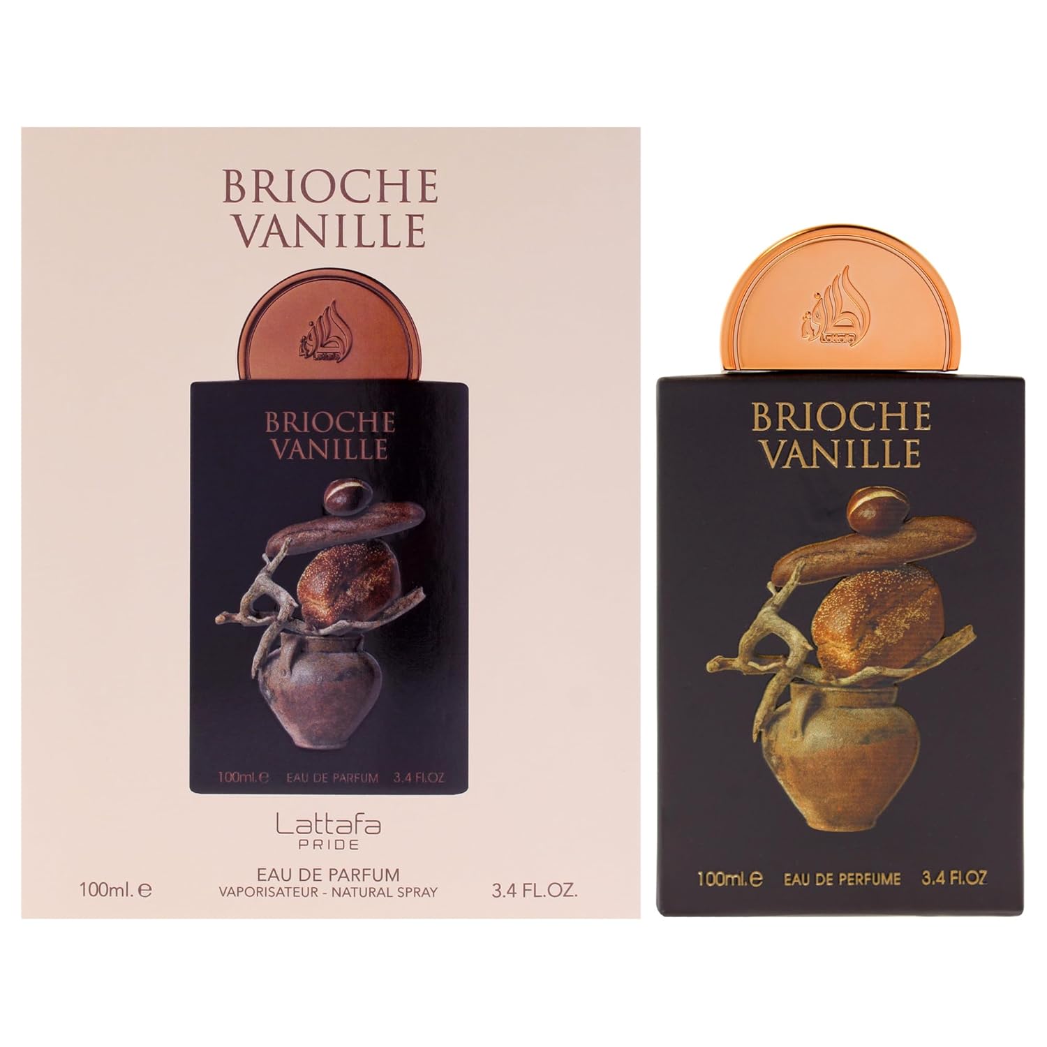Lattafa Pride Brioche Vanille for Unisex Eau de Parfum Spray, 3.4 Ounce (100 ml)