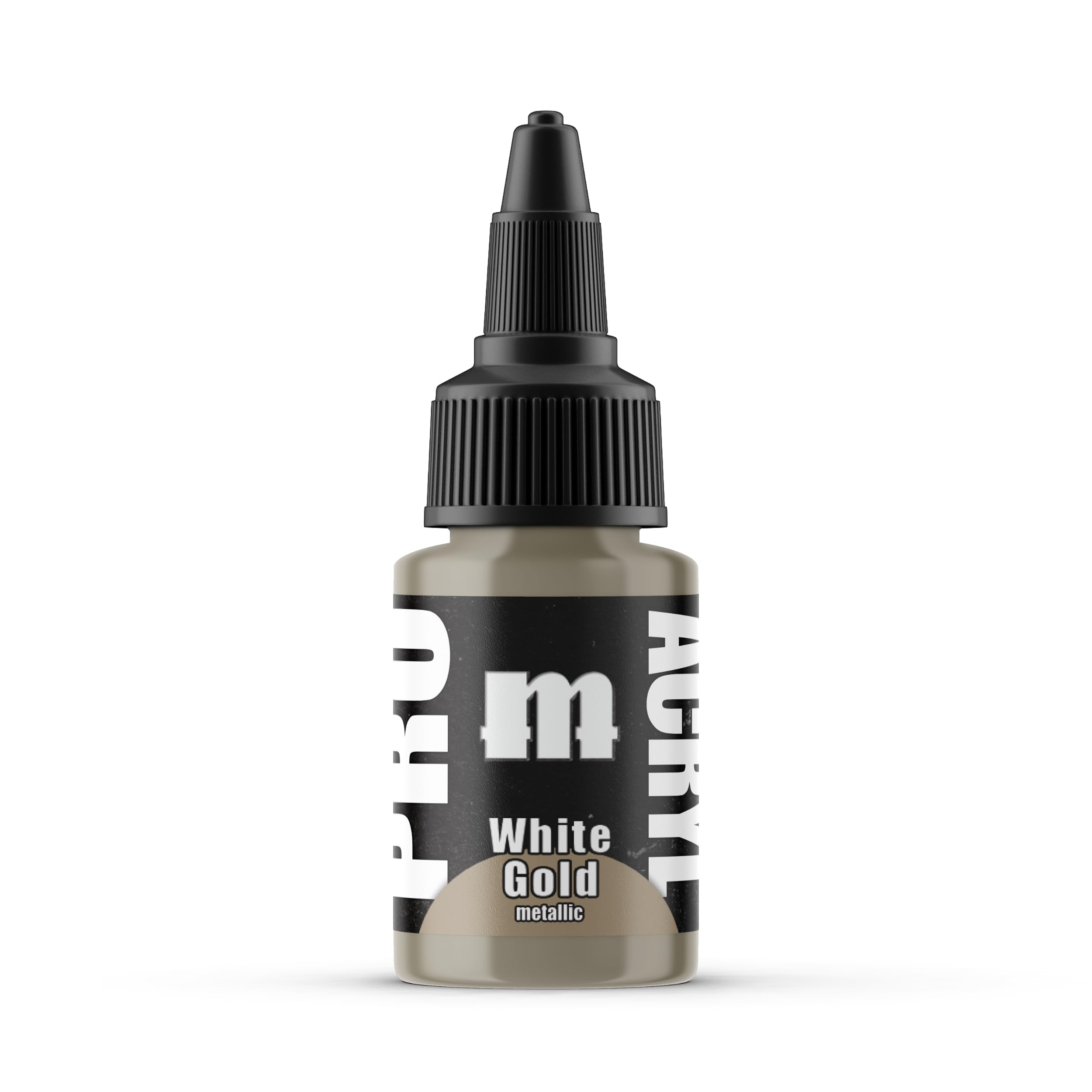 Monument Hobbies Pro Acryl White Gold Metallic Acrylic Paint, 22ml
