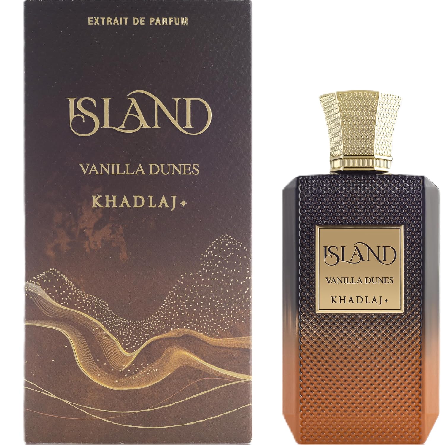 Khadlaj Island Vanilla Dunes Extrait de Parfum, Vanilla Amber Scent, 3.4 Oz