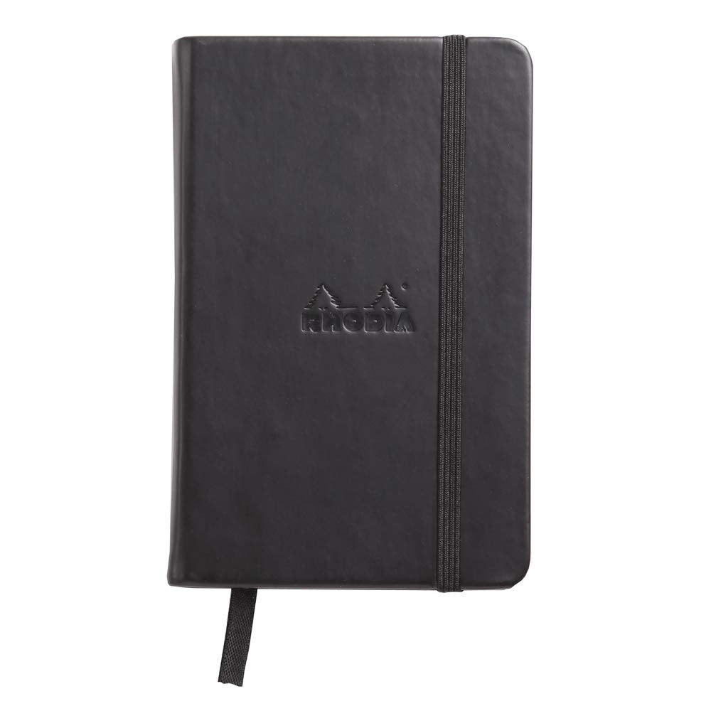 Cuaderno web Rhodia Webbies - Cuadrícula de puntos, 96 hojas, 3 1/2 x 5 1/2, tapa negra