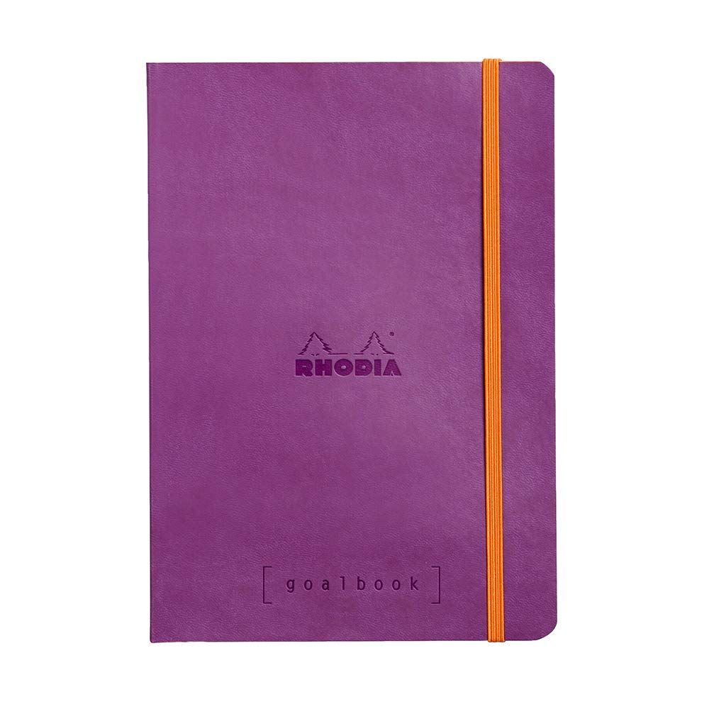 Cuaderno de tapa blanda Rhodia - Cuadrícula de puntos, 224 páginas numeradas - 6 x 8 1/4 - Púrpura