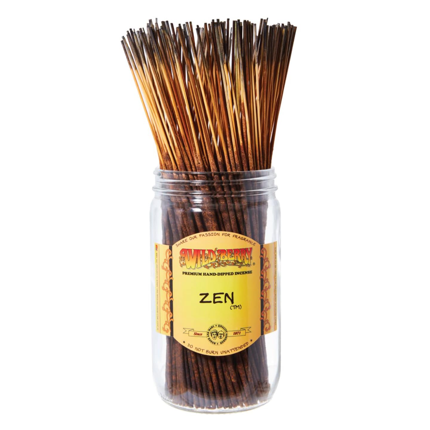 Wild Berry Zen Incense Sticks, 100 Count Hand-Dipped Aromatic Incense